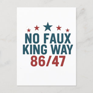 Funny No Faux King Way 86 47 4th of July Aankondigingskaart