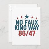 Funny No Faux King Way 86 47 4th of July Aankondigingskaart (Voorkant / Achterkant)