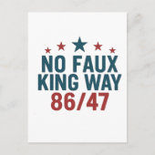 Funny No Faux King Way 86 47 4th of July Aankondigingskaart (Voorkant)