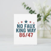 Funny No Faux King Way 86 47 4th of July Aankondigingskaart (Staand voorkant)