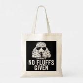 Funny No Fluffs provided poodle Dog Mam Pap 34 Tote Bag (Achterkant)