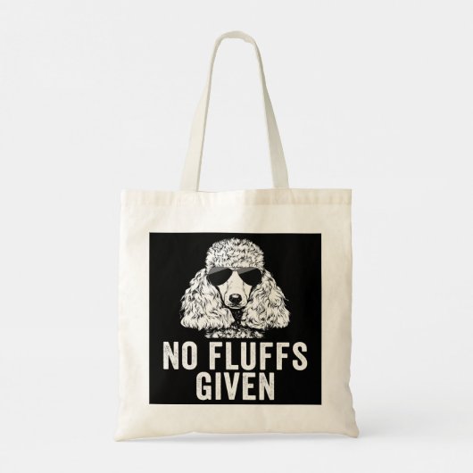 Funny No Fluffs provided poodle Dog Mam Pap 34 Tote Bag (Achterkant)