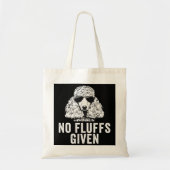 Funny No Fluffs provided poodle Dog Mam Pap 34 Tote Bag (Voorkant)