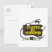 Funny No Ghost Hunting Sign Briefkaart (Voorkant / Achterkant)