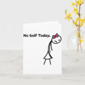 Funny No Golf Today Golf Srt For Golf Lovers Girls Kaart (Gele Bloem)