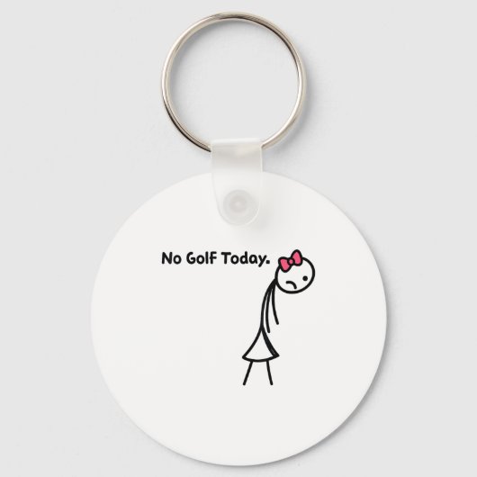 Funny No Golf Today Golf Srt For Golf Lovers Girls Sleutelhanger (Voorkant)