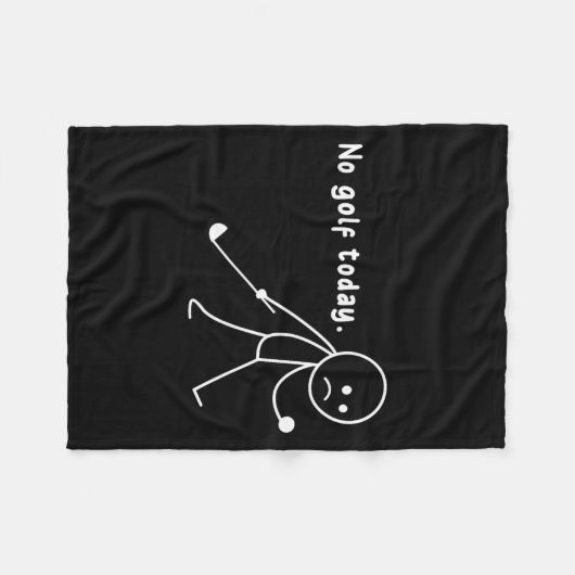 Funny No Golf Today,rain,golf Lover Funny Gift Tee Fleece Deken (Voorkant (Horizontaal))