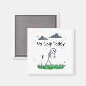 Funny No Golf Today Sad Stickman Golfer Golfers Me Magneet (Voorkant / Achterkant)