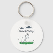 Funny No Golf Today Sad Stickman Golfer Golfers Me Sleutelhanger (Voorkant)
