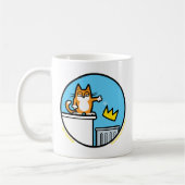 Funny No Kings Cat Cartoon Mugs Koffiemok (Links)