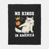 Funny No Kings in America Retro Classic Style Fleece Deken (Voorkant)