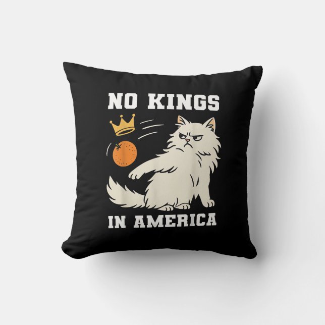 Funny No Kings in America Retro Classic Style Kussen (Voorkant)