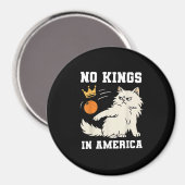 Funny No Kings in America Retro Classic Style Magneet (Voorkant / Achterkant)
