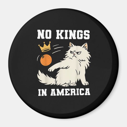 Funny No Kings in America Retro Classic Style Magneet (Voorkant)