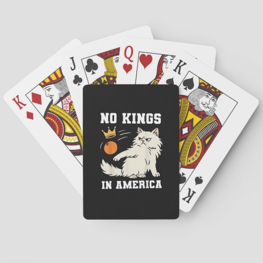 Funny No Kings in America Retro Classic Style Pokerkaarten (Achterkant)
