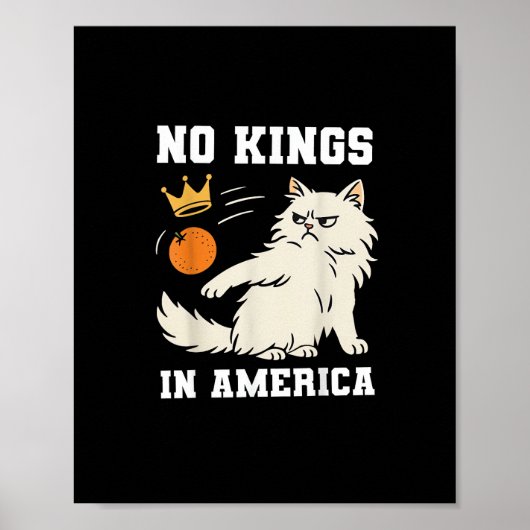 Funny No Kings in America Retro Classic Style Poster (Voorkant)