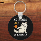 Funny No Kings in America Retro Classic Style Sleutelhanger (Voorkant)