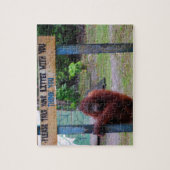 Funny No Litter Sign. Legpuzzel (Verticaal)