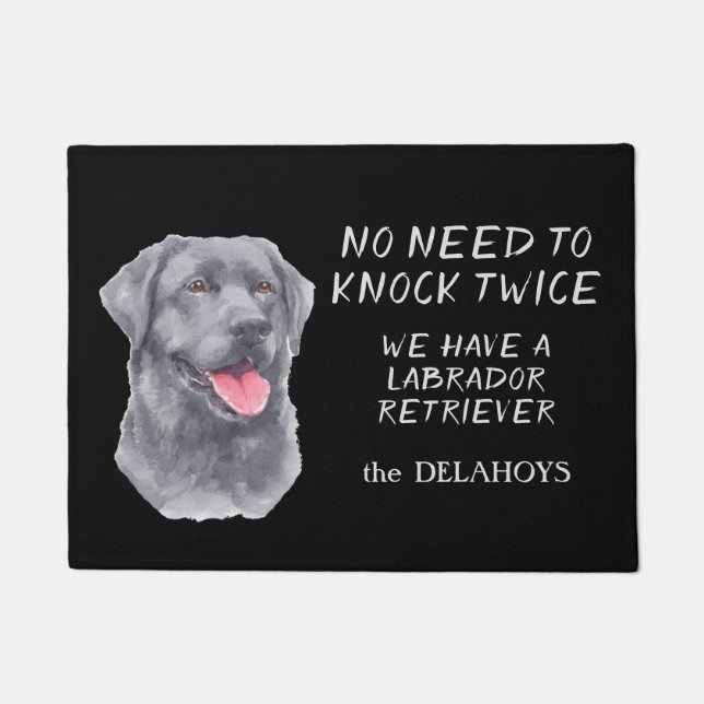 Funny no need to Knock Labrador Retriever Deurmat (Voorkant)