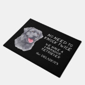 Funny no need to Knock Labrador Retriever Deurmat (Schuin)
