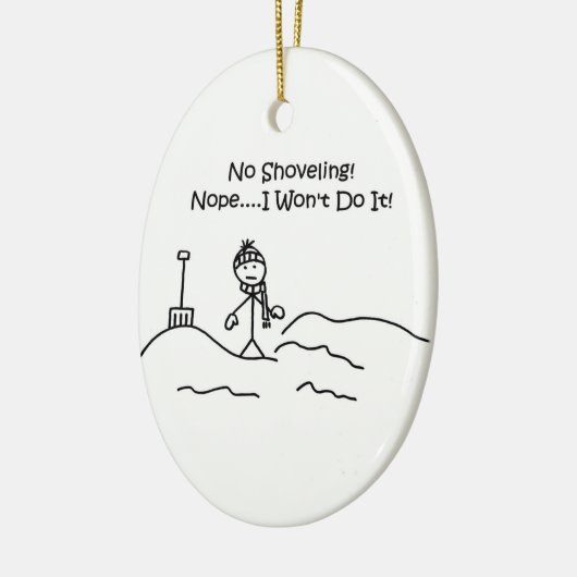 Funny No Shoveling kerstversiering Keramisch Ornament (Links)