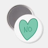 Funny No Snoep Heart Magneet (Voorkant / Achterkant)