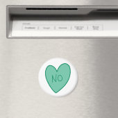 Funny No Snoep Heart Magneet (Insitu (Vaatwasser))