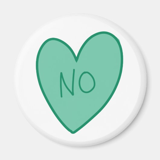Funny No Snoep Heart Magneet (Voorkant)