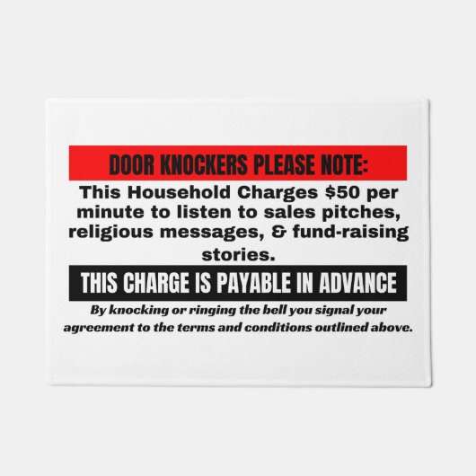 Funny No Soliciting Deurmat (Voorkant)