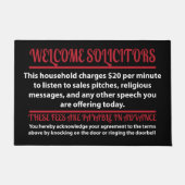 Funny No Soliciting Welcome Solicitors Deurmat (Voorkant)