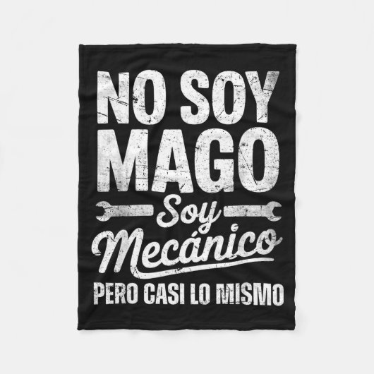 Funny No Soy Mago Soy Mecánico Car Mechanic Spani- Fleece Deken (Voorkant)