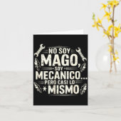 Funny No Soy Mago Soy Mecánico Car Mechanic Spani- Kaart (Gele Bloem)