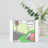 Funny No Squid Zone Briefkaart (Staand voorkant)