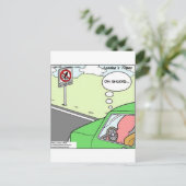 Funny No Squid Zone Briefkaart (Staand voorkant)