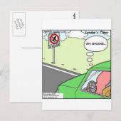 Funny No Squid Zone Briefkaart (Voorkant / Achterkant)