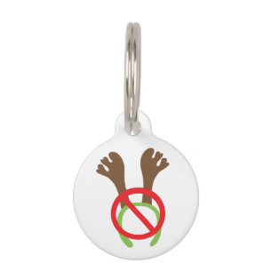 Funny No. tegen Novelty Antlers Huisdierpenning