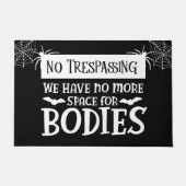 Funny No Trespassing Halloween Doormat Deurmat (Voorkant)