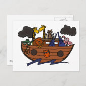 Funny Noah's Ark Cartoon Briefkaart (Voorkant / Achterkant)