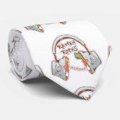 Funny noedle bowl hoofdtelefoon Muziek en Ramen Stropdas (Opgerold)