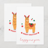 funny noel cartoons santa card (Voorkant / Achterkant)