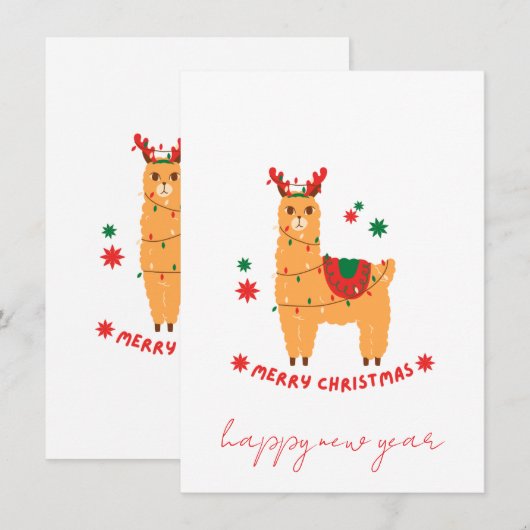 funny noel cartoons santa card (Voorkant / Achterkant)