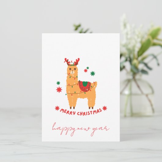 funny noel cartoons santa card (Staand voorkant)