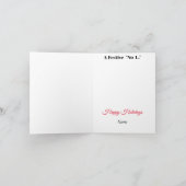 Funny Noel Kerstmis Kaart, d.w.z. nr. L Kaart (Binnen)