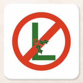Funny Noel "No L" kerstpapier Onderzetter