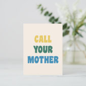 Funny Noem je moeder Colorful Quote Briefkaart (Staand voorkant)