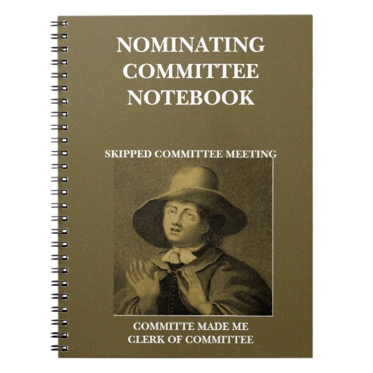 Funny Nomining Committee Quaker Meme Notitieboek (Voorkant)