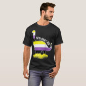 Funny Non Binosaur Enby Genderqueer Non Binary T-shirt (Voorkant volledig)