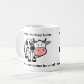 Funny Non-Dairy Butter Cow Joke Koffiemok (Voorkant links)
