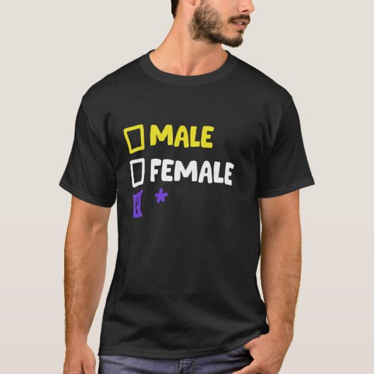 Funny Nonbinary And Genderqueer T-shirt (Voorkant)