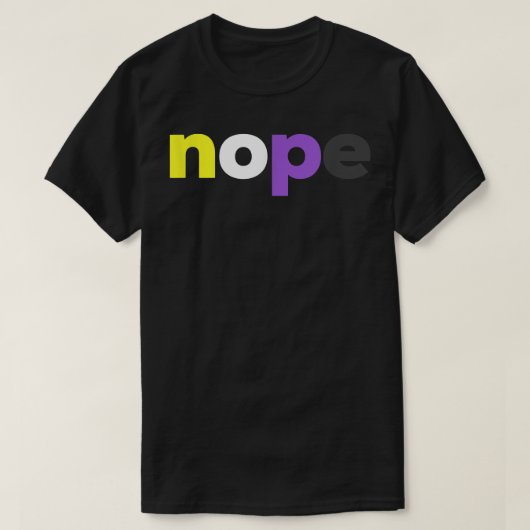 Funny Nonbinary Pridenope NonbinaryLGBTQ Enby Flag T-shirt (Design voorkant)